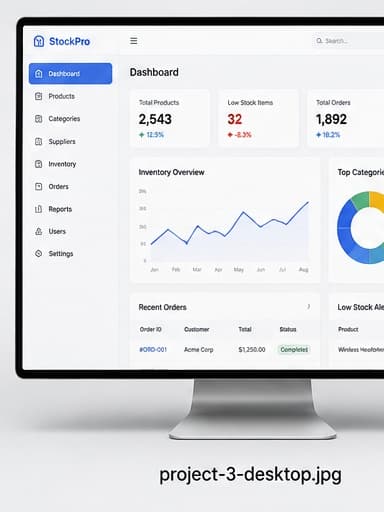 Inventory Management Platform desktop preview