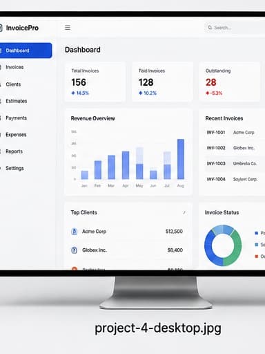 Business Invoicing Platform desktop preview